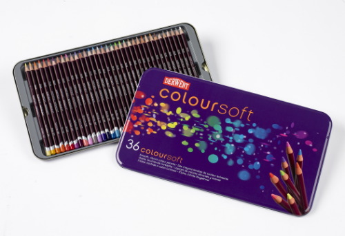 Laurence Mathews Derwent Pencil Company Coloursoft 36 Tin 